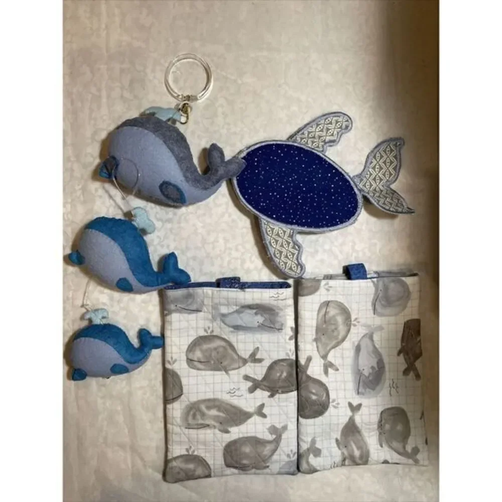 Handmade Whale Ocean themed Baby room decor Pouch Bag‎